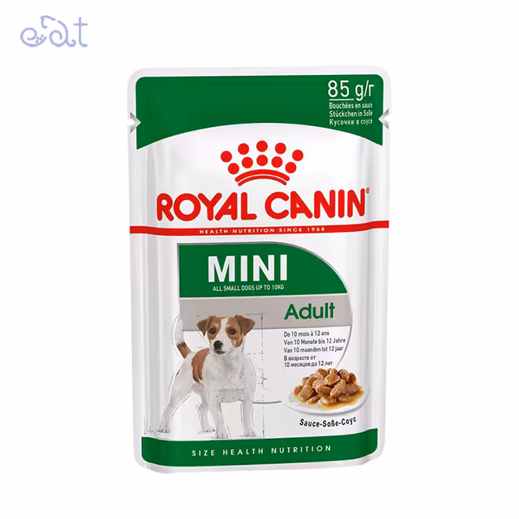پوچ سگ بالغ برند رویال کنین مدل Royal Canin Dog Mini Adult وزن 85 گرم