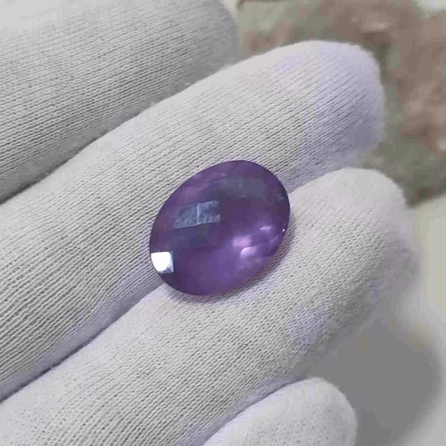 سنگ آمیتیست تراش جواهری کد 8 (15 قیراطی)