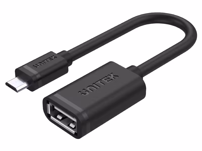 کابل تبدیل microUSB-B به USB-A OTG یونیتک مدل Y-C438GBK به طول 02 متر