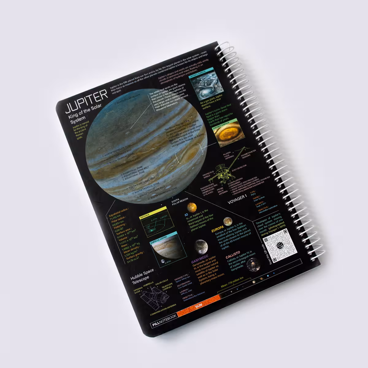 دفتر خطدار 100 برگ وزیری JUPITER پیل (PILL)