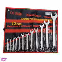 مجموعه 12 عددی آچار یکسر تخت و یکسر رینگی کینگ تولز مدل 093560000122