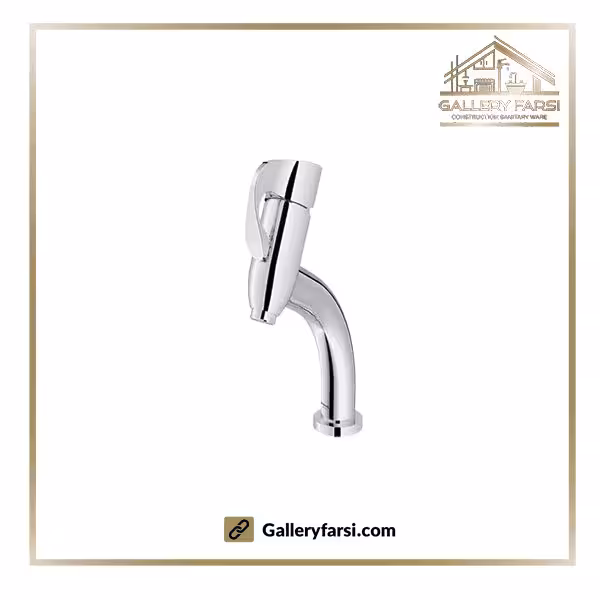 شیر روشویی شودر پایه کوتاه مدل دانته کروم