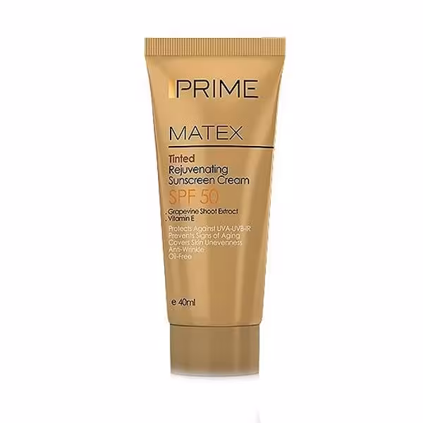 کرم ضد آفتاب جوان کننده پریم مدل Matex Tinted SPF50