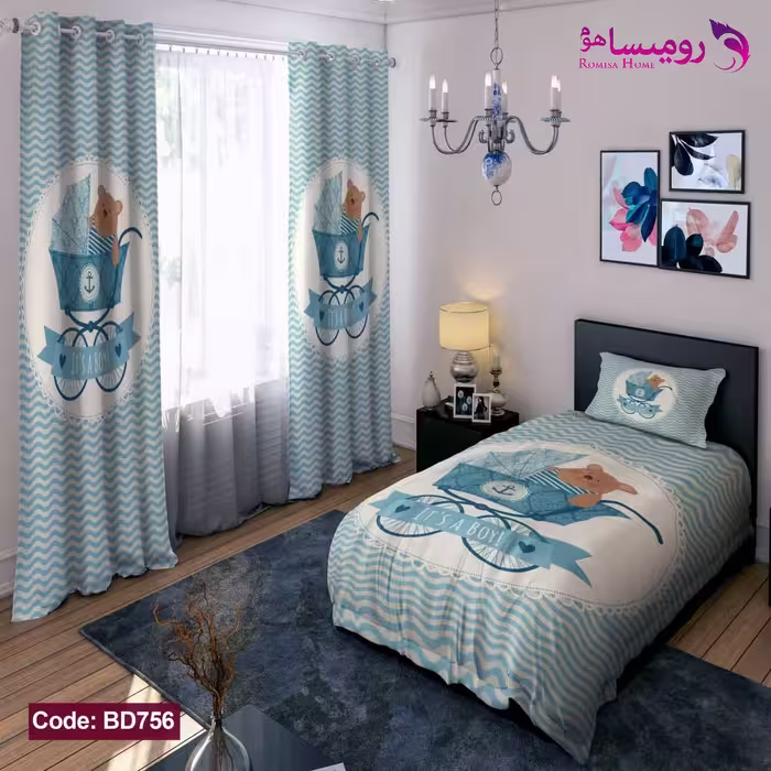 قیمت و خرید روتختی طرح کالسکه یک نفره برند دکو کد BD756