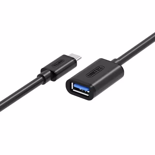 کابل تبدیل OTG یونیتک USB 30 به تایپ سی مدل Y-C476BK طول 20 سانتی متر