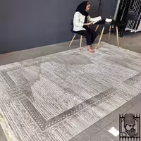 فرش مدرن روما کد 42069 بژ کرم