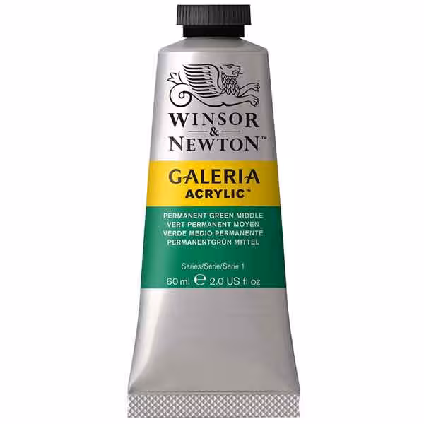رنگ اکریلیک وینزور کد 484 مدل گالریا (permanent green middle)