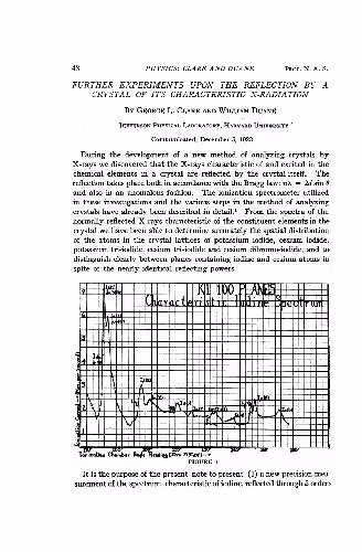 خرید و دانلود نسخه کامل کتاب Further Experiments upon the Reflection by a Crystal of Its Characteristic X-Radiation