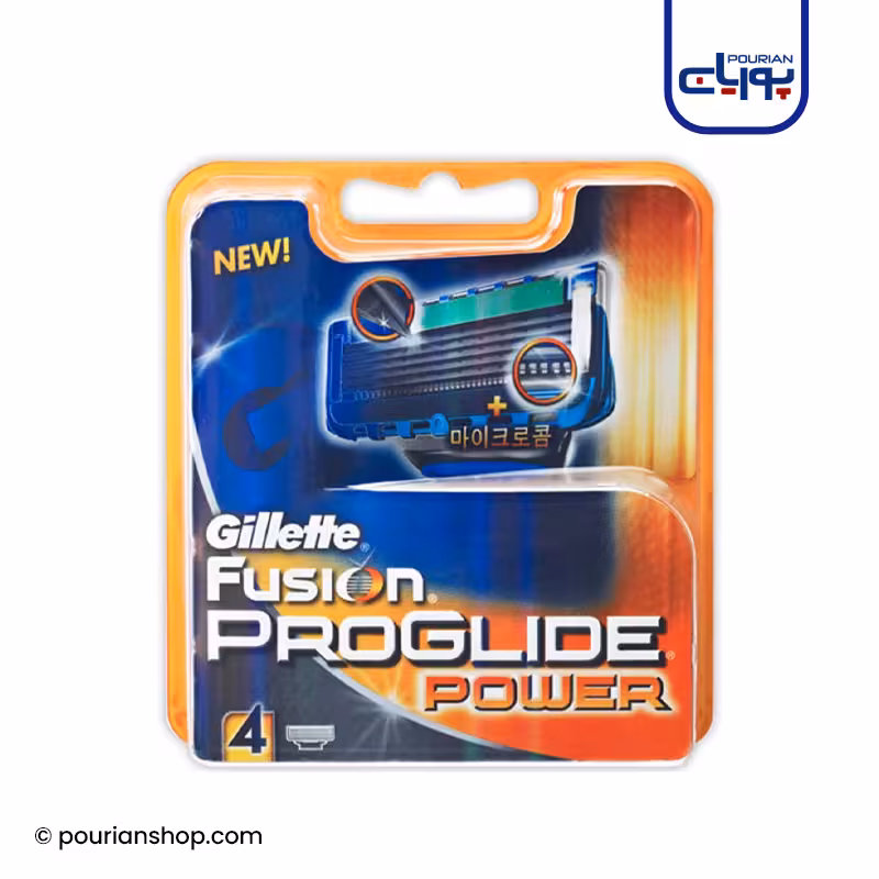 تیغ اصلاح یدک ژیلت فیوژن پروگلید پاور 4عددی_Gillette Fusion Proglide Power