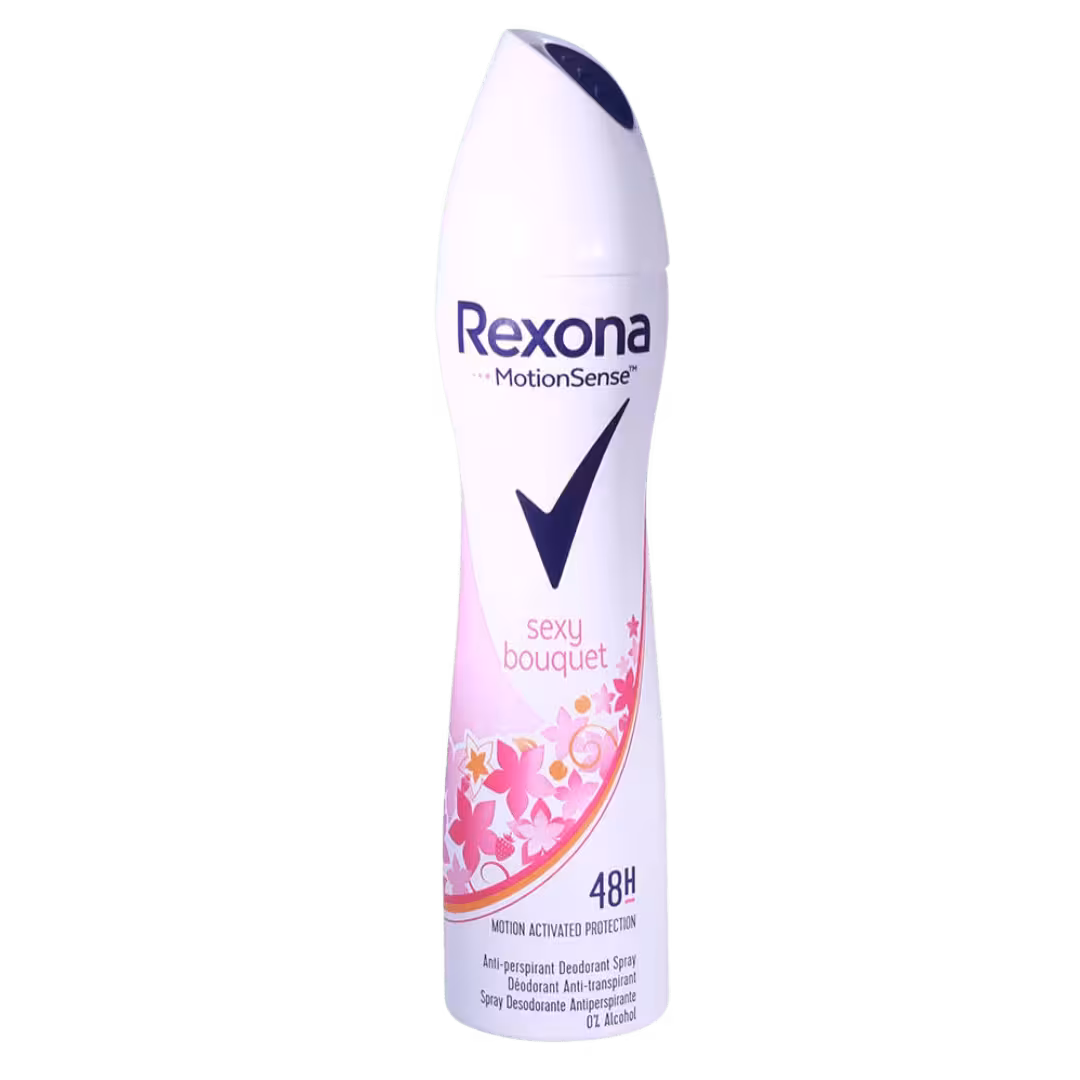 اسپری ضدتعریق پودری زنانه رکسونا مدل Sexy Bouquet حجم 200 میلی‌لیتر Rexona Sexy Bouquet 48H Anti Perspirant Spray