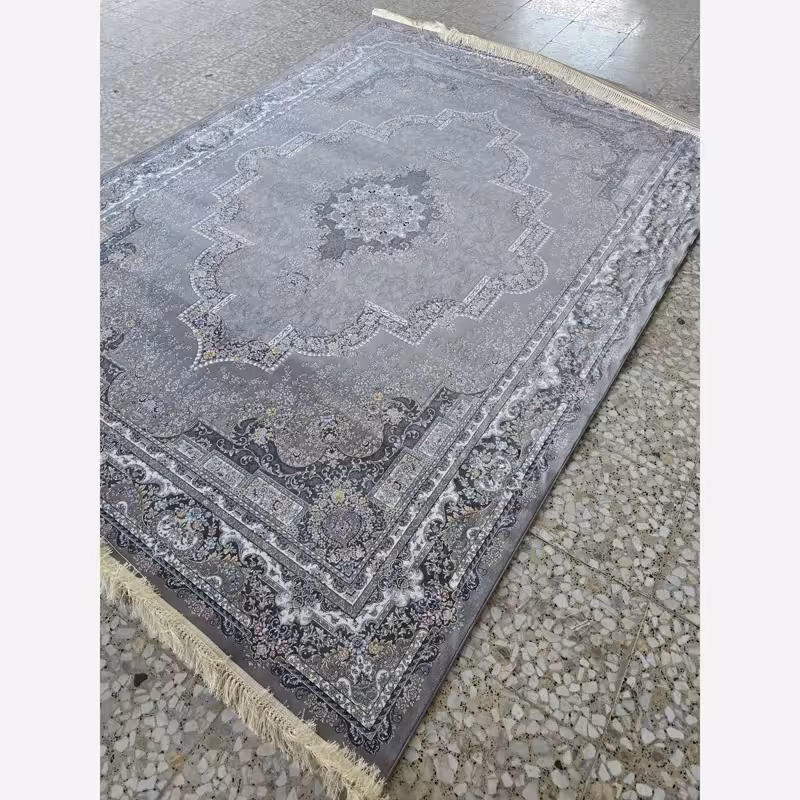 فرش ماشینی کاشان 1200 شانه 9متری طرح مانلی طوسی(باارسال رایگان)