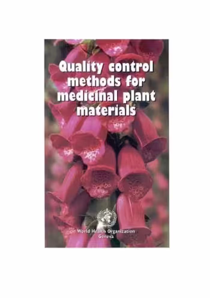 خرید و دانلود نسخه کامل کتاب Quality Control Methods for Medicinal Plant Materials