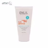 کرم ضد آفتاب spf50  بی رنگ سان دیفنس انلیل مناسب پوست چرب حجم 50 میلی لیتر