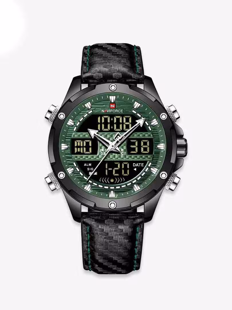 ساعت مچی دوزمانه مردانه نیوی فورس Naviforce 9194 NF B/GN/B