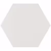 کاشی فخار رفسنجان مدل سفید ساده شش گوش 20*23