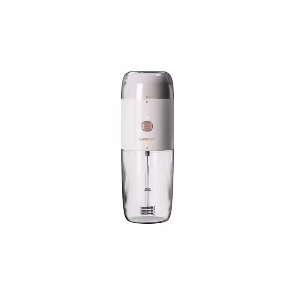 دستگاه دوکاره فوم ساز شیر و آسیاب قهوه لپرسو LePresso LPMFGRWH 2IN1 portable milk frother