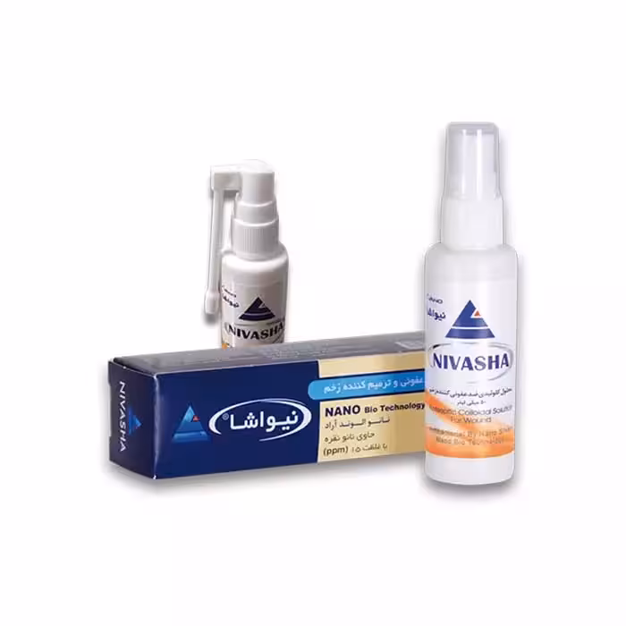 اسپری ضدعفونی و ترمیم زخم نیواشا 50 میلی‌لیتر | Nivasha Wound Healing & Antiseptic Spray 50ml