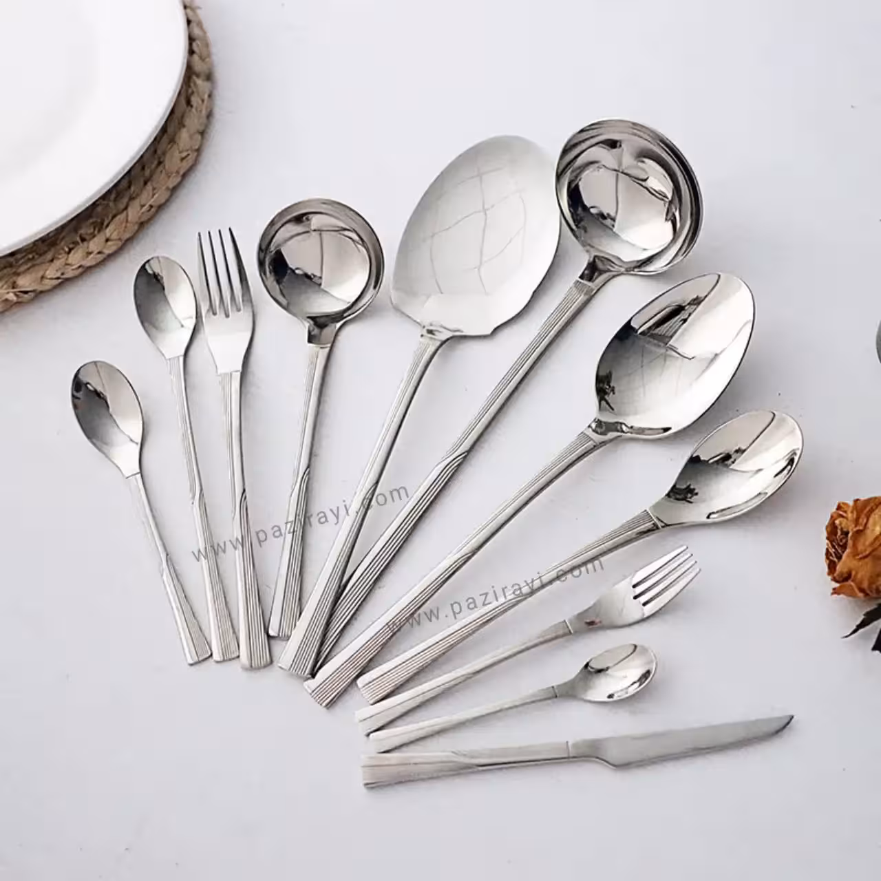 سرویس قاشق چنگال 120 پارچه یونیک مدل 124m