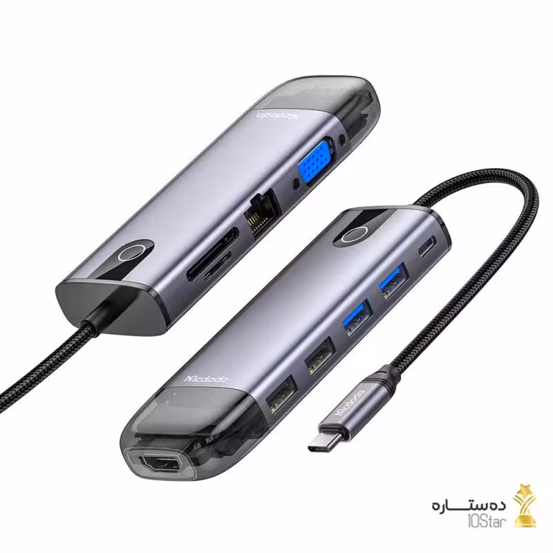 هاب شارژر تایپ سی 10 پورت مک دودو مدل Mcdodo HU-7420