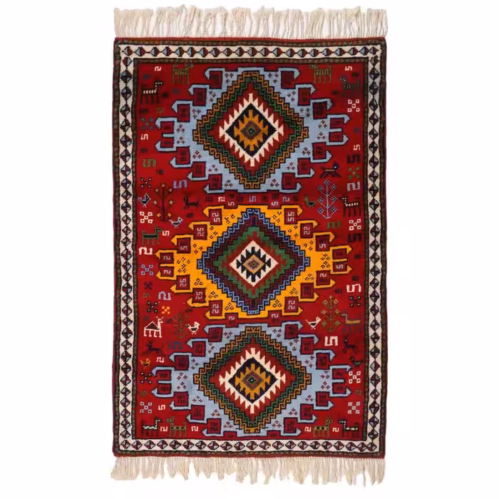 فرش دستبافت دو متری طرح خراسان کد 4020568