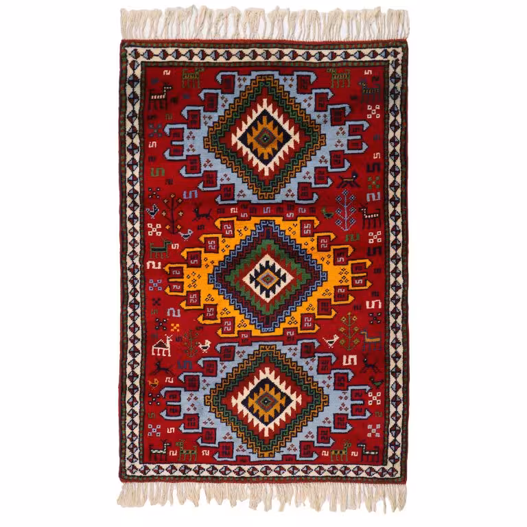 فرش دستبافت دو متری طرح خراسان کد 4020568