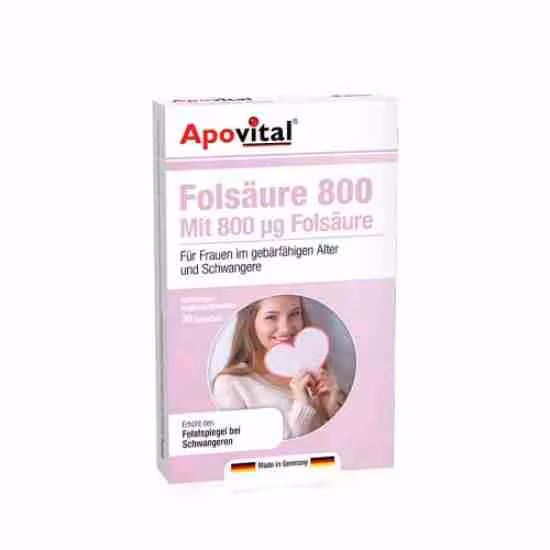 قرص اسید فولیک 800 آپوویتال (30 عددی)
