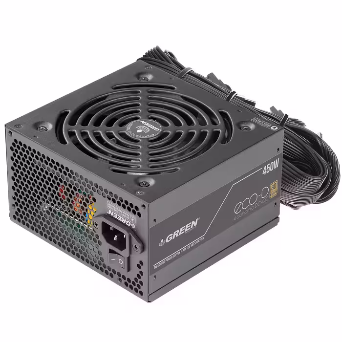 منبع تغذیه کامپیوتر گرین مدل GREEN GP450A-ECO D