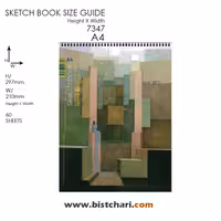 دفتر طراحی 60 برگ A4 مدل Contemporary art collection برند لاین نوت Line note