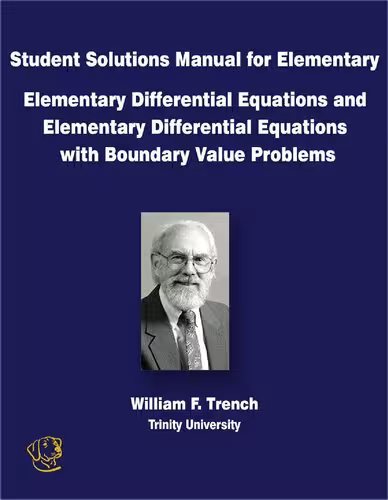 خرید و دانلود نسخه کامل کتاب Student Solutions Manual for Elementary Differential Equations and Elementary Differential Equations with Boundary Value Problems