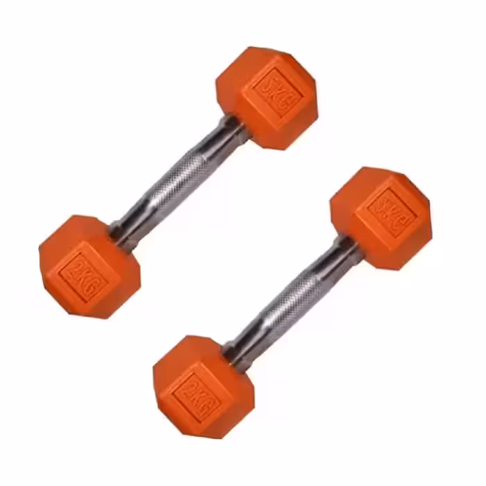 دمبل شش ضلعی رنگی 2 کیلویی dumbbell