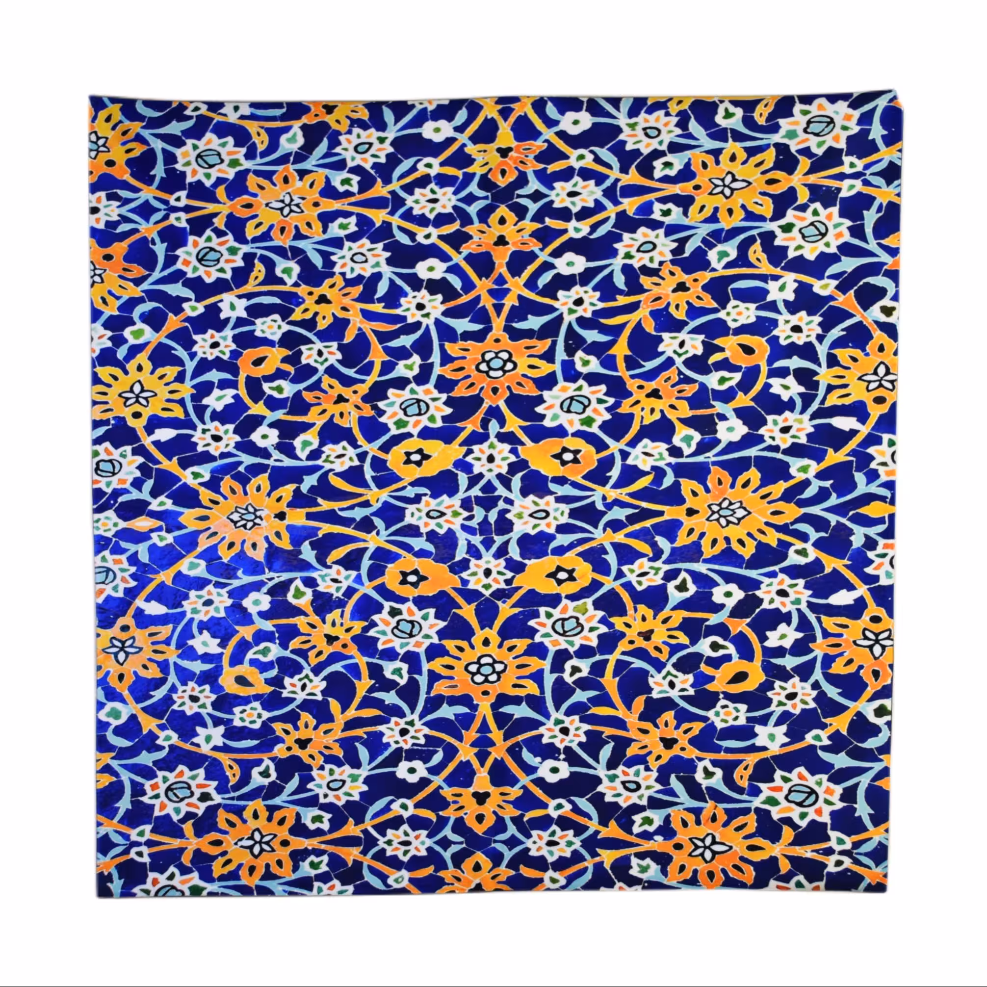 رومیزی مدل مخمل طرح کاشی کد 130