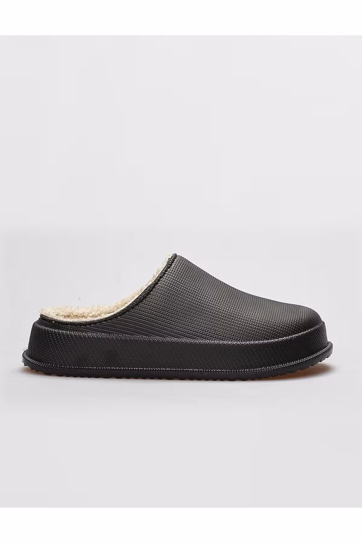 دمپایی مشکی زنانه سیاه زمستانی مخمل خواب دار Cabani