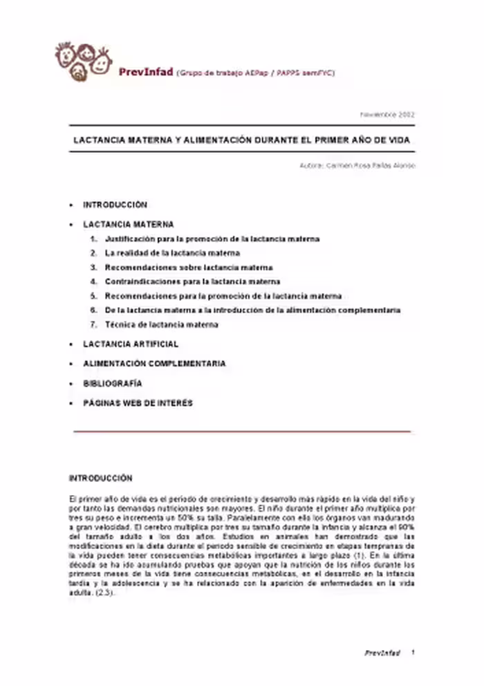 خرید و دانلود نسخه کامل کتاب Lactancia materna y alimentación durante el primer año de vida