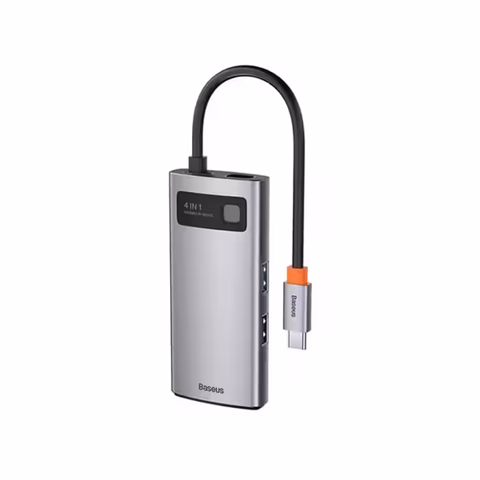هاب 4 پورت USB-C باسئوس مدل CAHUB-CY0G توان 100 وات