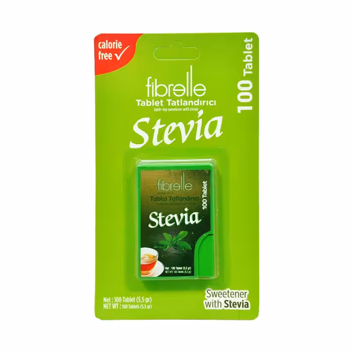 قرص شیرین کننده رژیمی ( با استویا ) 100 عدد فیبرله - fibrelle