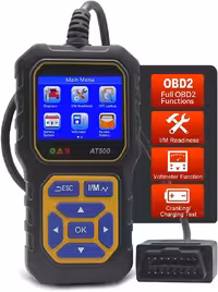 دیاگ خودرو AT500 Car OBD2 اسکنر کد خوان موتور خطای کد خوان اسکنر نور خودکار ولت متر می تواند ابزار اسکن تشخیصی برای همه اتومبیل های ایرانی و خارجی پروتکل OBD II از سال 1996، پشتیبانی چند زبانه- تهران فوری