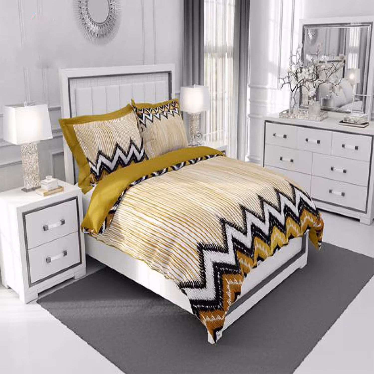 سرویس روتختی طرح‌دار چیداری مدل 1050