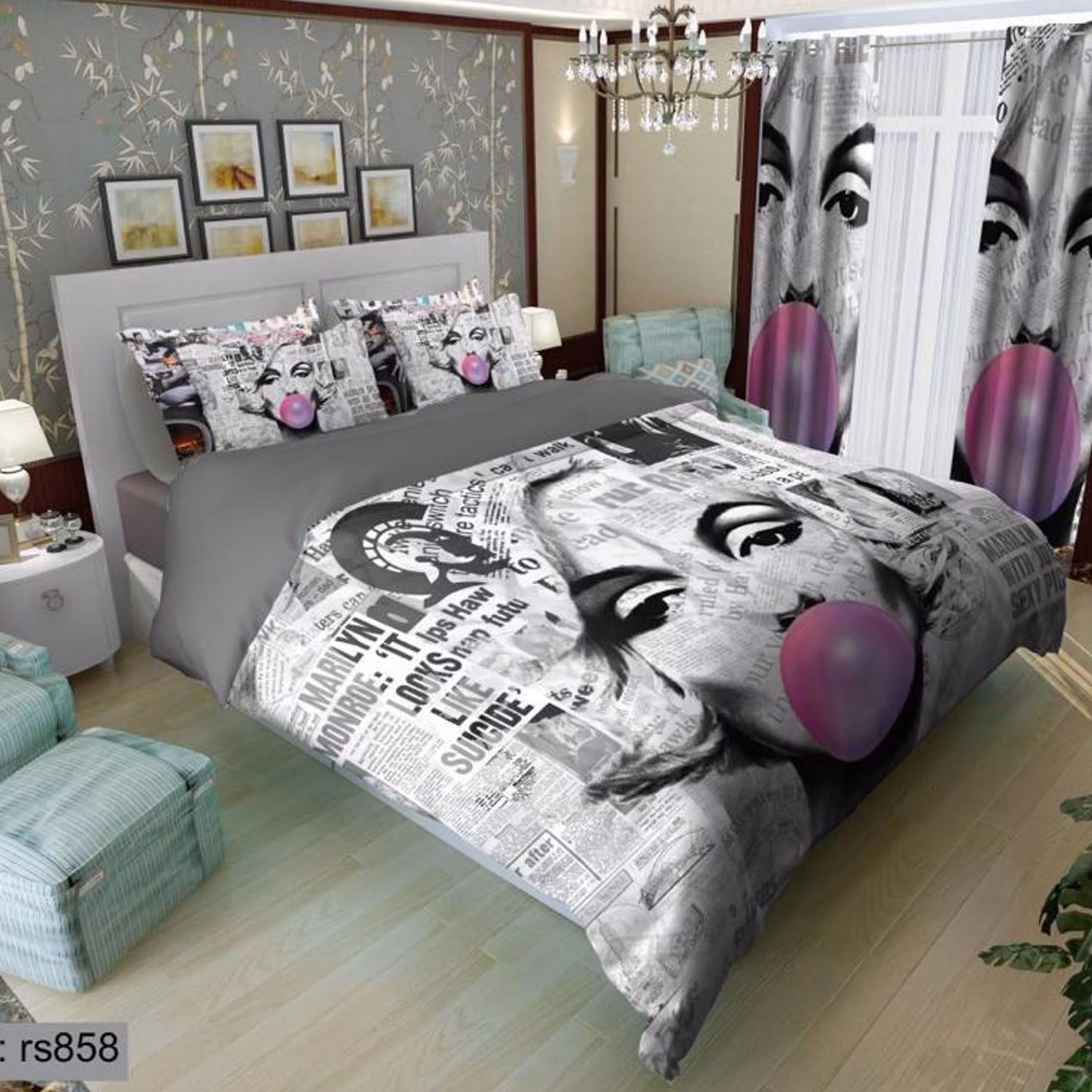 سرویس روتختی 2 نفره تنسل چاپی برندترک لند(Turk Land) rs 858