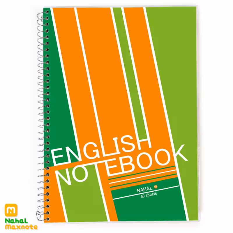 دفتر 60 برگ دو خط سیمی طلقی کد 3632.طرح 3