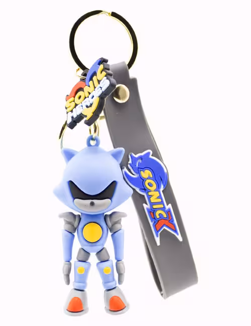 جاکلیدی سیلیکونی فانتزی طرح سونیک رباتیک آبی