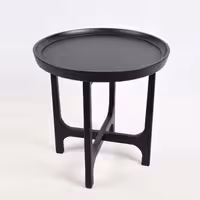 میز عسلی لبه دار مشکی چوب راش کاما