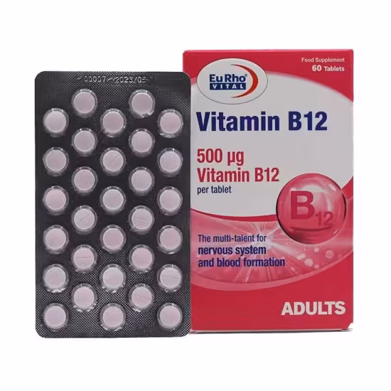 یوروویتال قرص ویتامین  ب 12 بزرگسال  500MCG