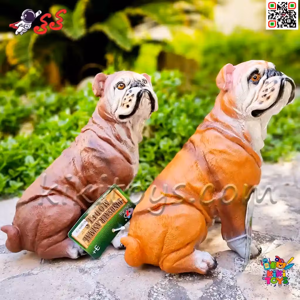 فیگور حیوانات ماکت سگ بولداگ اسباب بازی نرم و گوشتی بزرگ Bulldog dog figure 770