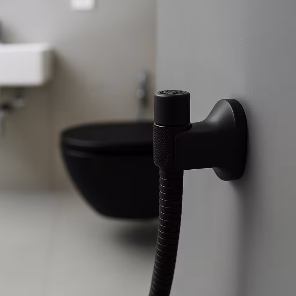 شلنگ توالت برنجی چارسو مشکی