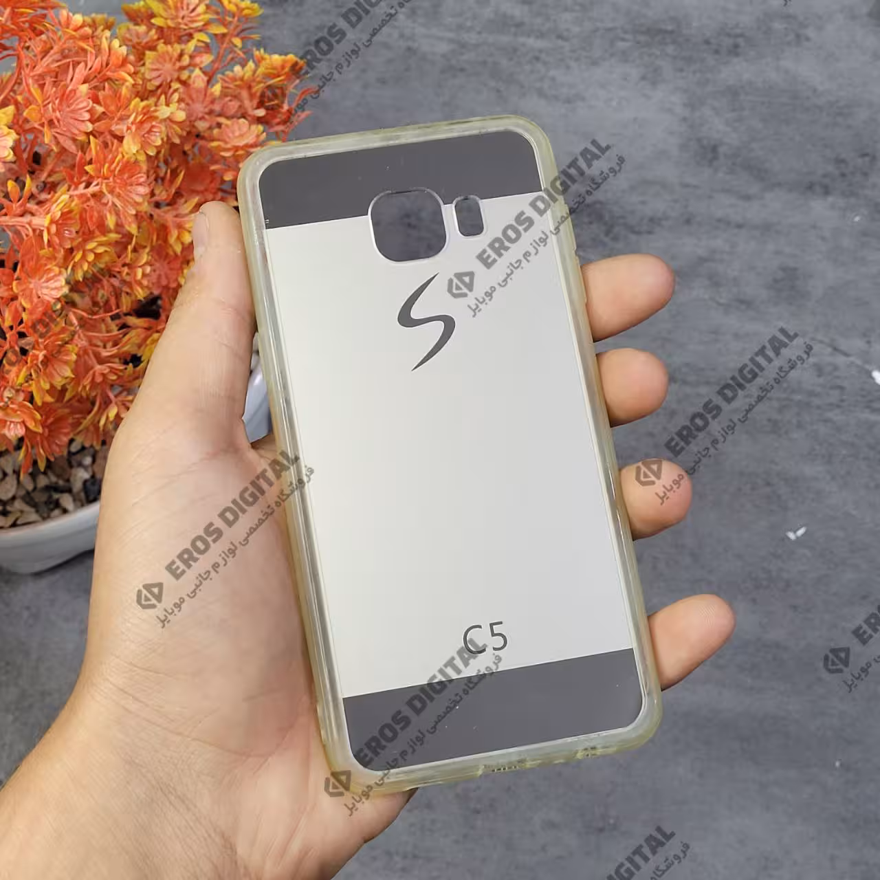قاب گوشی آینه ای Samsung Galaxy C5 دور ژله ای