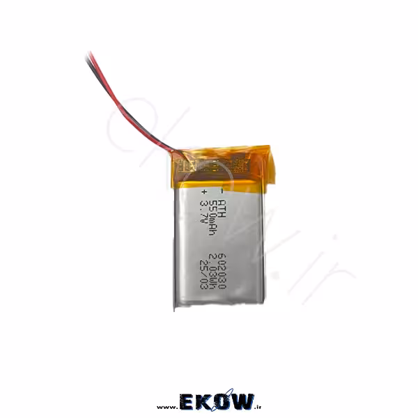 باتری لیتیوم پلیمر 550mAh(لیتیوم li-po 602030 3.7v 550mAh)