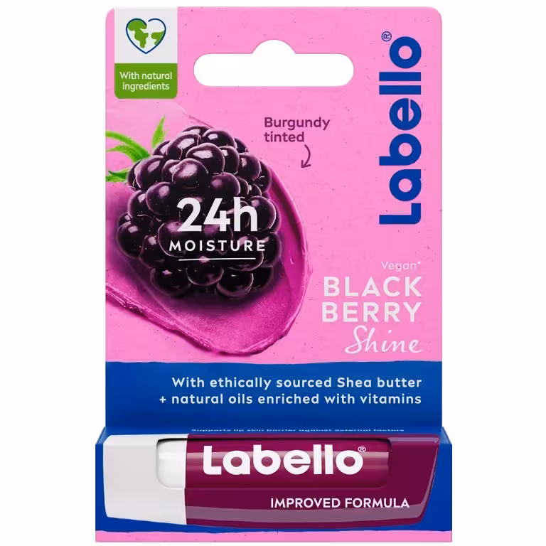 بالم لب لبلو مدل شاه توت (Labello Blackberry Shine)