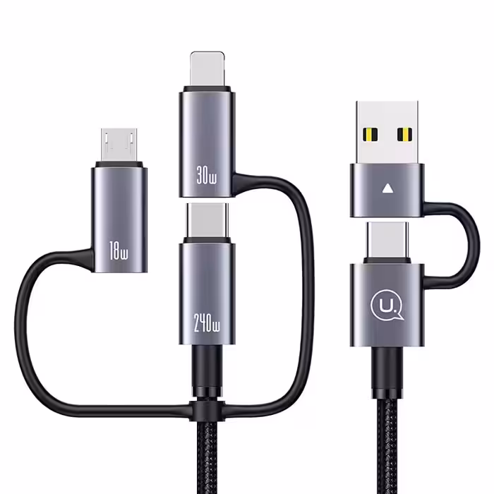 کابل تبدیل usb / usb-c به usb-c / micro usb / لایتنینگ یوسمز مدل sj738 طول 2 متر