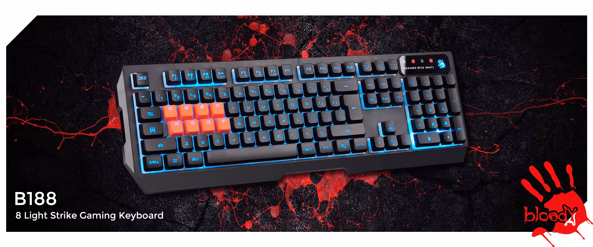 خرید کیبورد گیمینگ ای فورتک Bloody B188