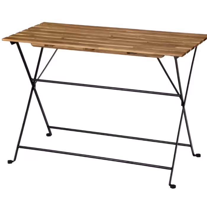 میز   تک  چهار نفره تاشو تارنو طرح ایکیا رنگ قهوه ای  و خودرنگ (نخودی)